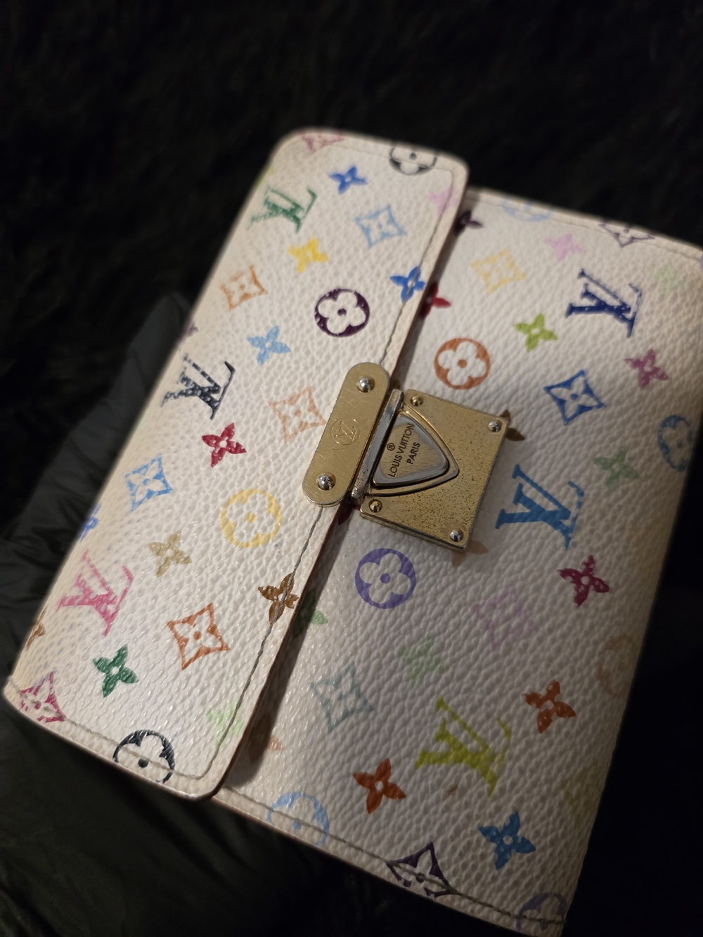 Authentic Louis Vuitton White Multicolor Monogram Wallet - Picture 10 of 16